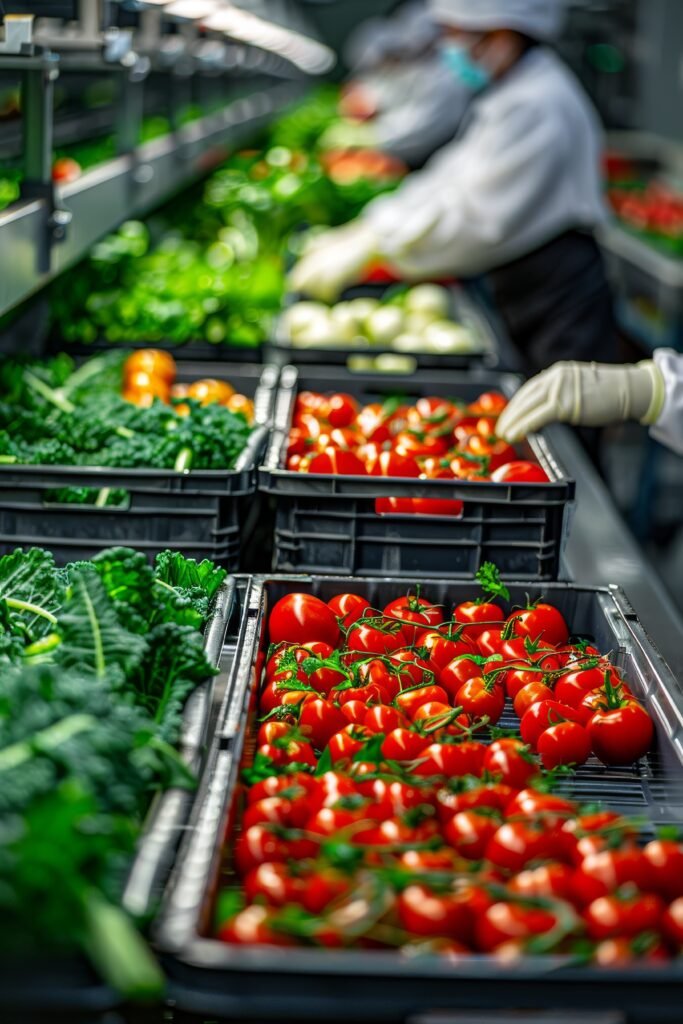 clean vegetable production at the plant